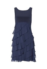 Swing Cocktailjurk Navy Met Stroken