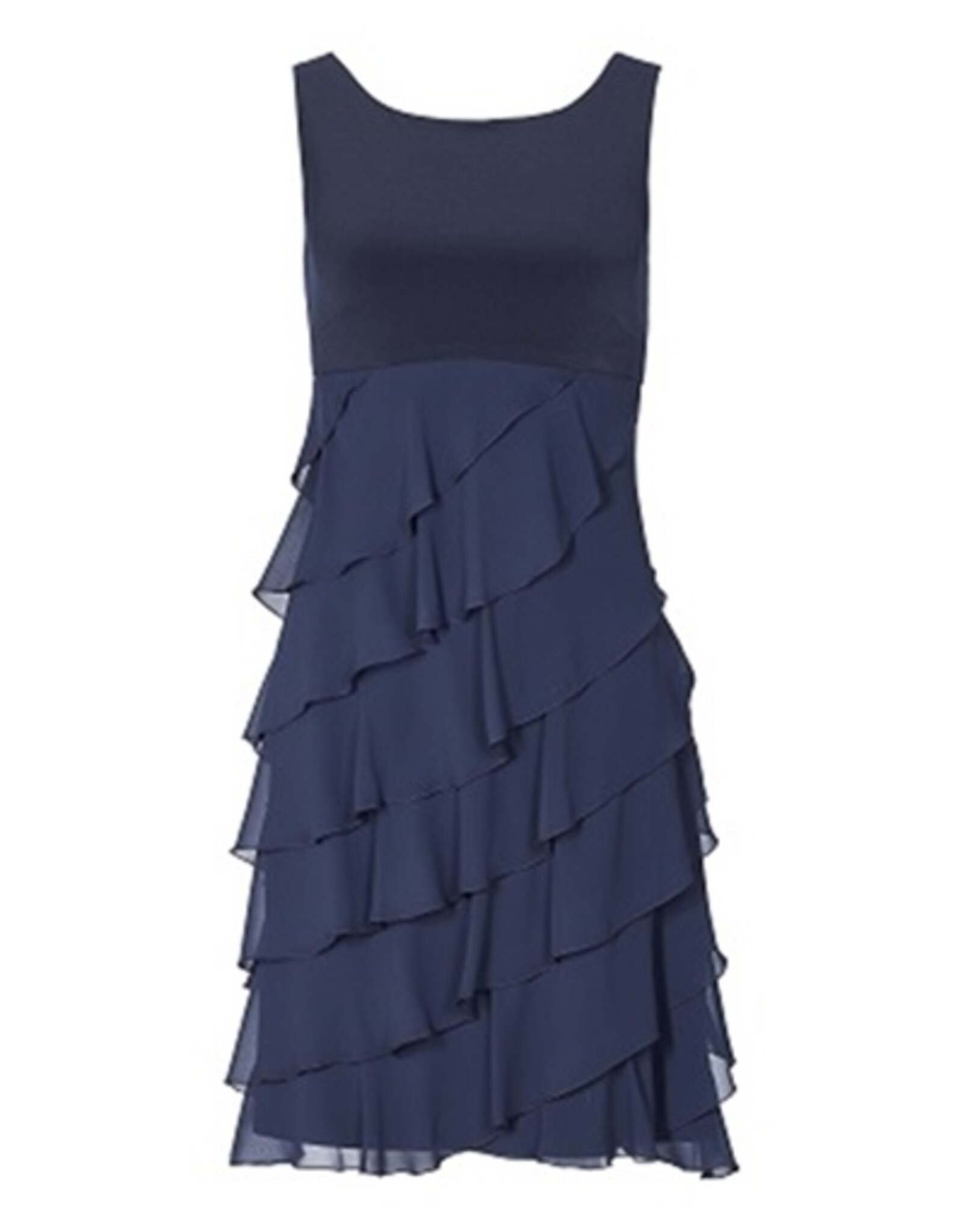 Swing Cocktailjurk Navy Met Stroken