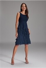 Swing Cocktailjurk Navy Met Stroken