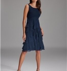 Swing Cocktailjurk Navy Met Stroken