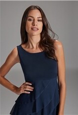 Swing Cocktailjurk Navy Met Stroken