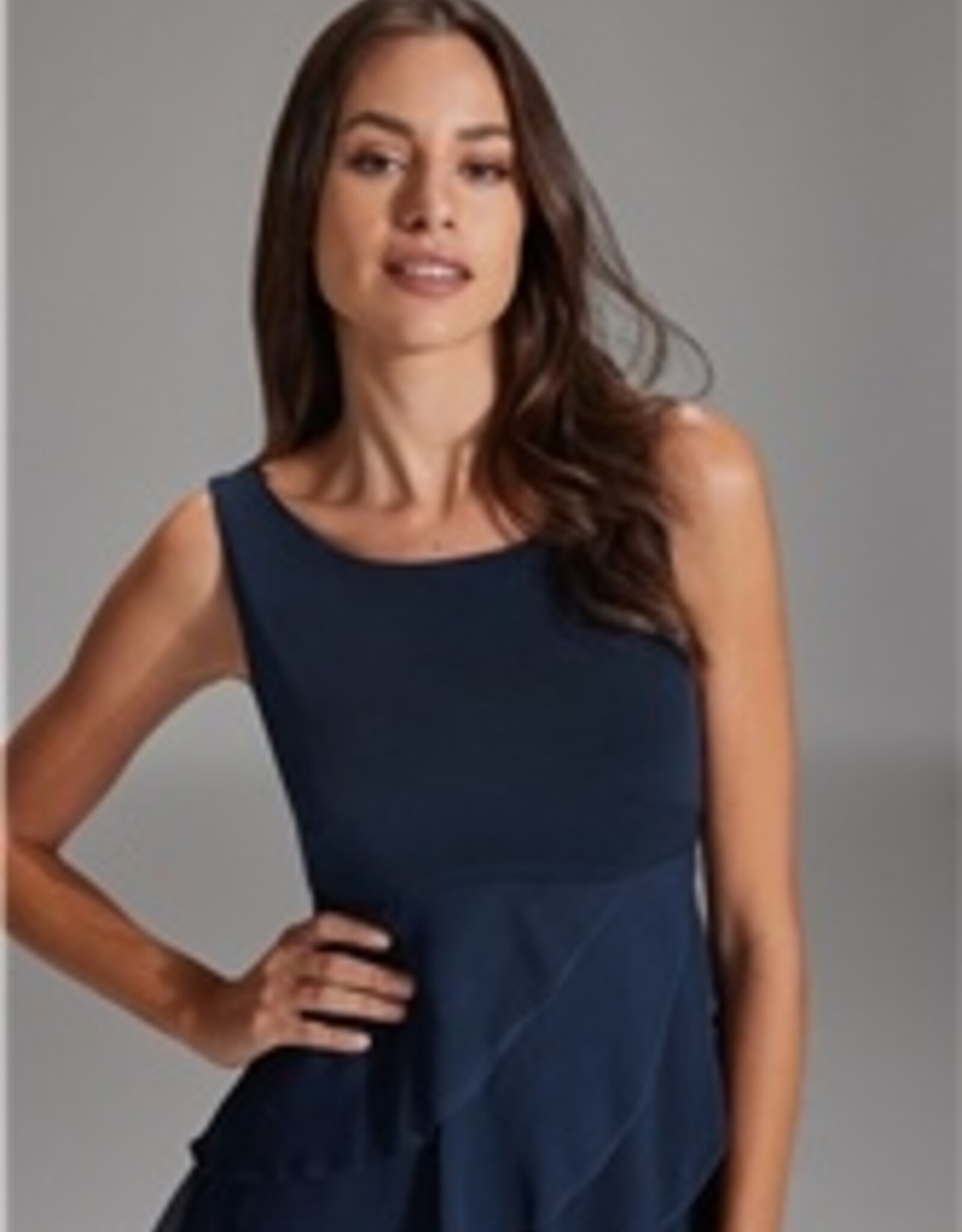 Swing Cocktailjurk Navy Met Stroken