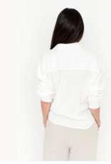 Anna Blue Sam Witte oversized Blouse