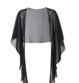 Swing Stola  Cape Chiffon Black