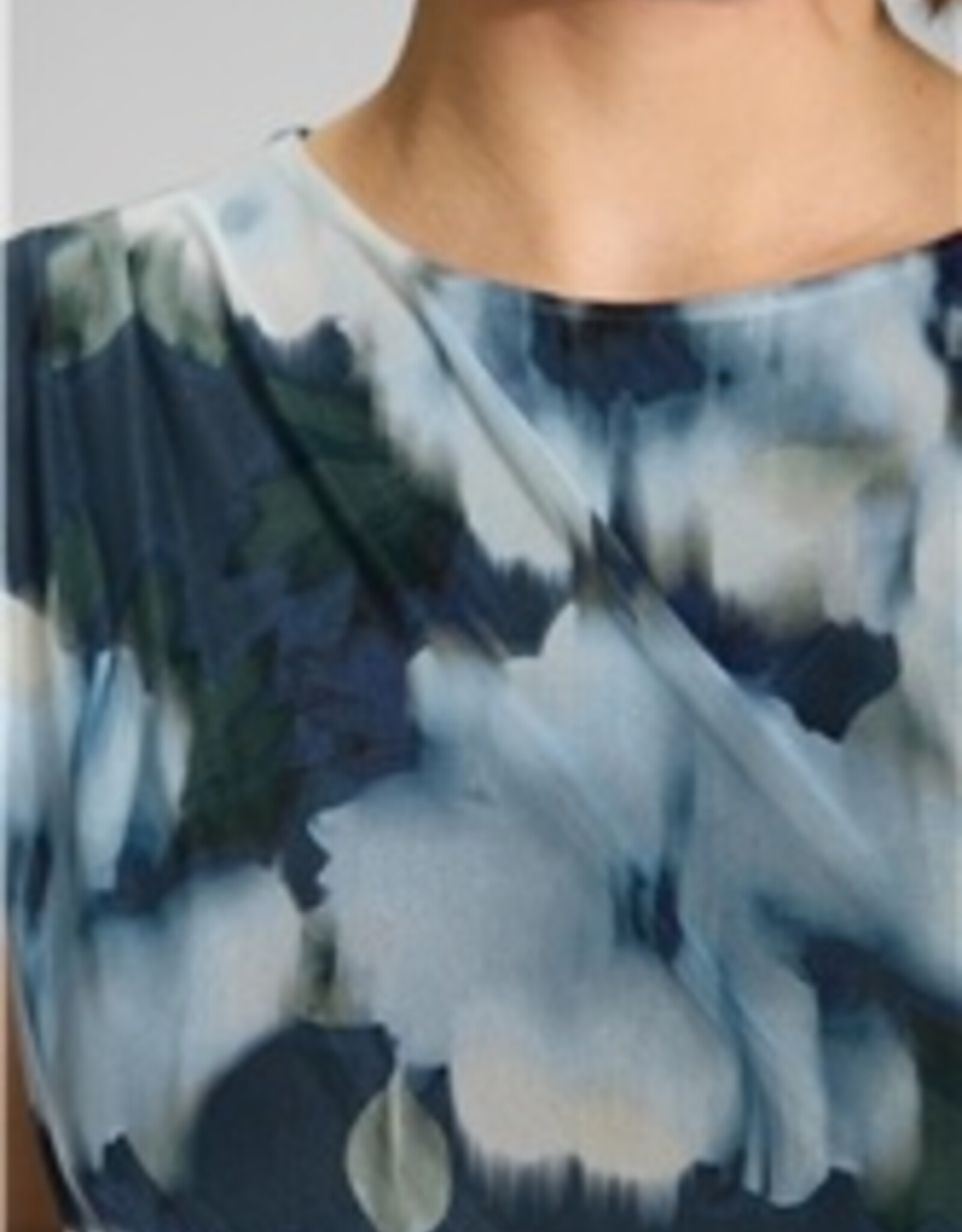 Swing Jurk Mouwloos Mesh Print Navy Multi