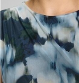 Swing Jurk Mouwloos Mesh Print Navy Multi