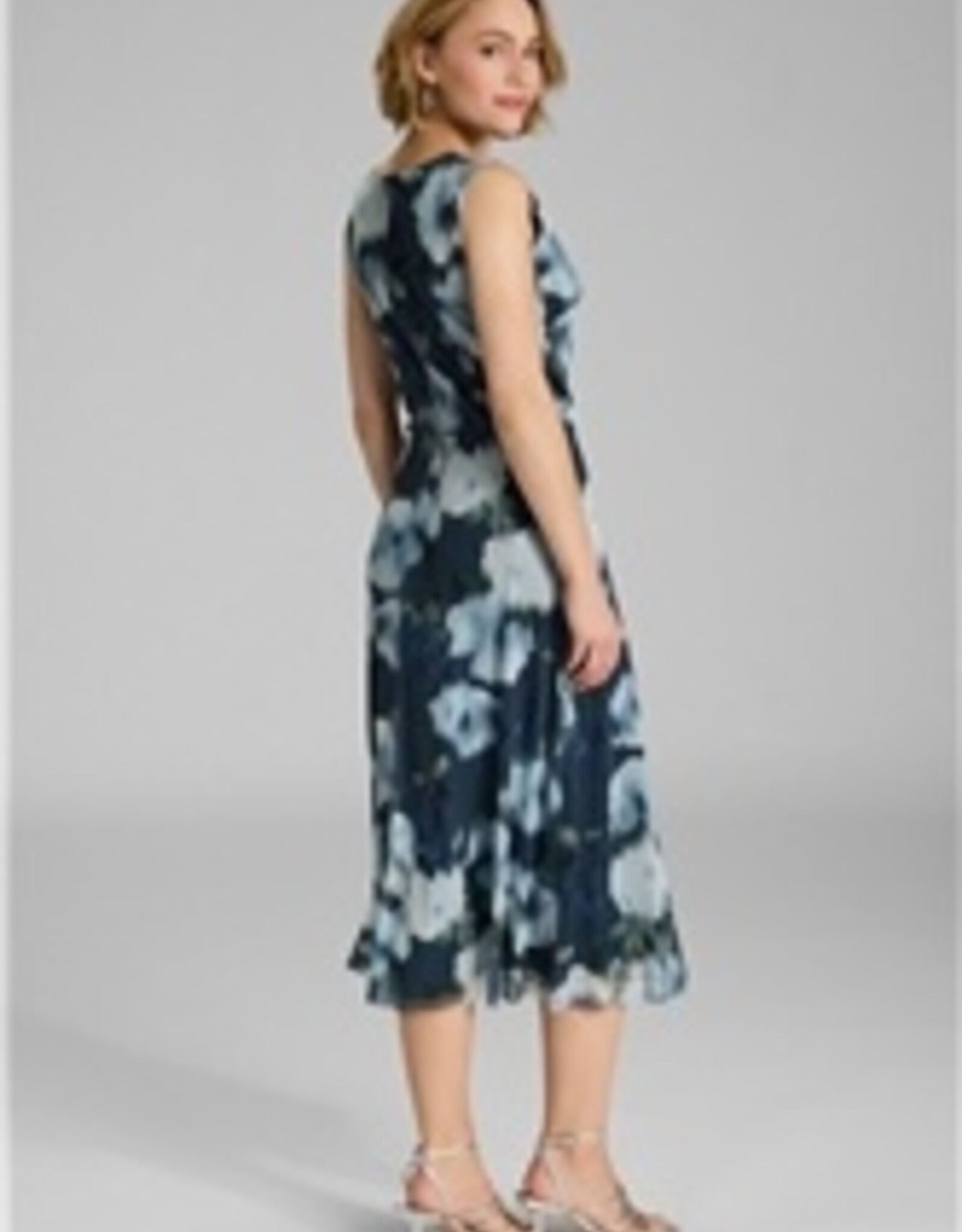 Swing Jurk Mouwloos Mesh Print Navy Multi