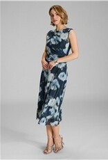 Swing Jurk Mouwloos Mesh Print Navy Multi