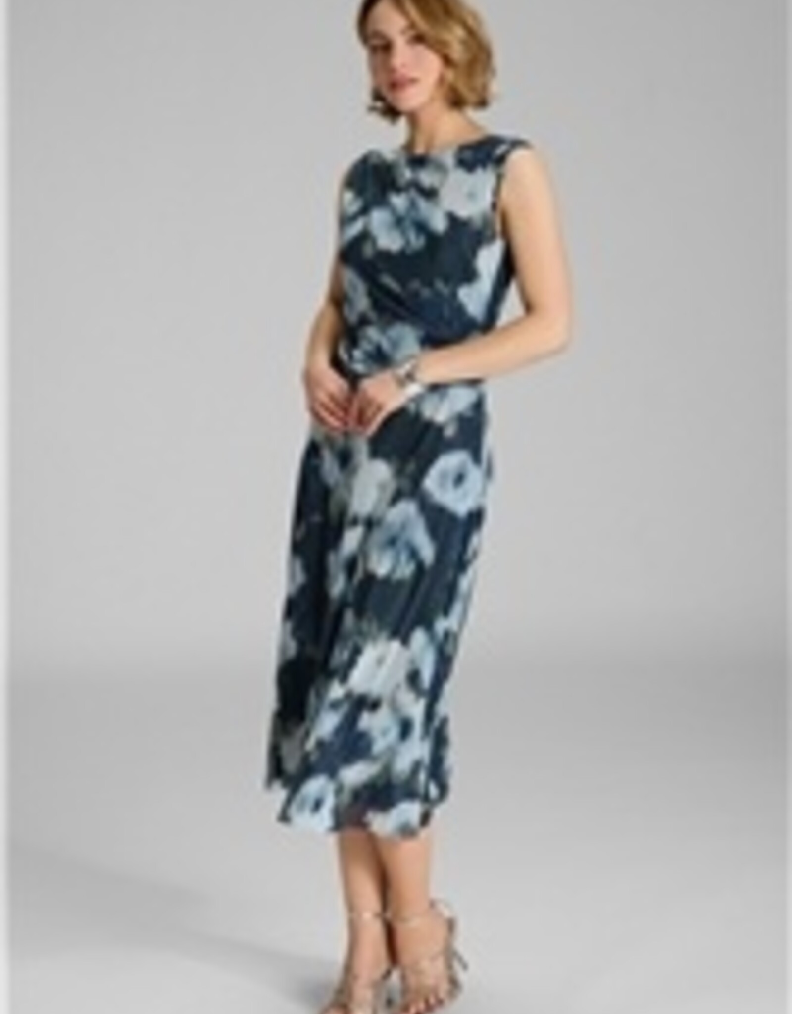 Swing Jurk Mouwloos Mesh Print Navy Multi