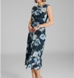Swing Jurk Mouwloos Mesh Print Navy Multi