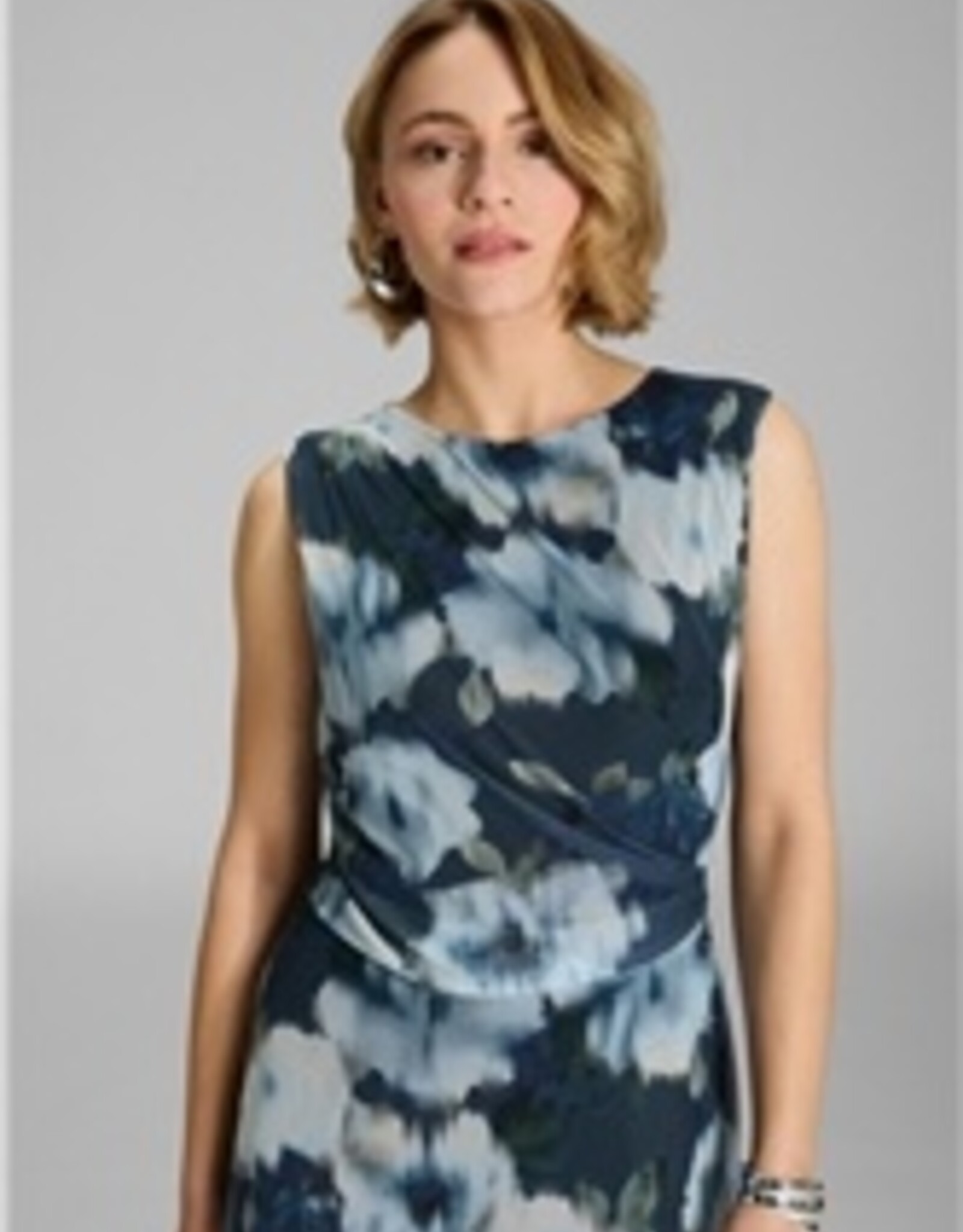 Swing Jurk Mouwloos Mesh Print Navy Multi