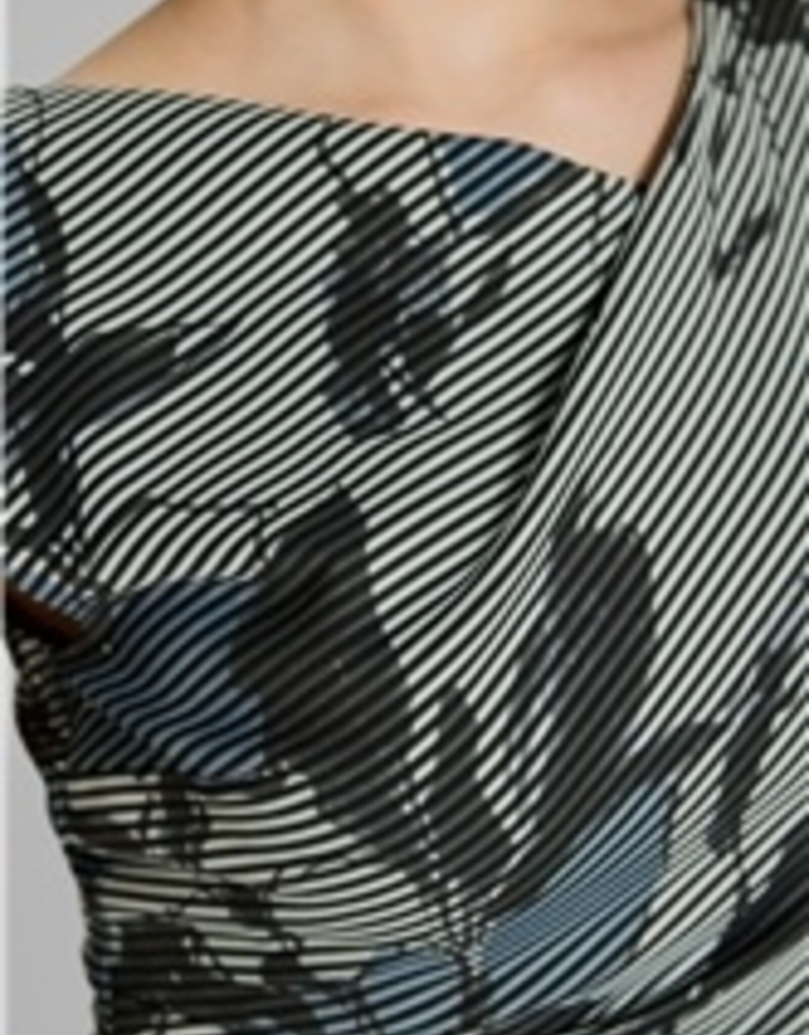 Swing Jurk Mouwloos Print Bloem Streep Timeless Blue