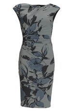 Swing Jurk Mouwloos Print Bloem Streep Timeless Blue