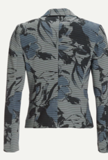 Swing Blazer Print Bloem Streep Timeless Blue