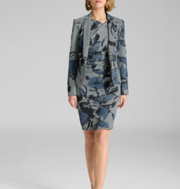 Swing Blazer Print Bloem Streep Timeless Blue
