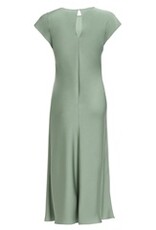 Swing Jurk Satijn Lang Kapmouw Pistachio Green