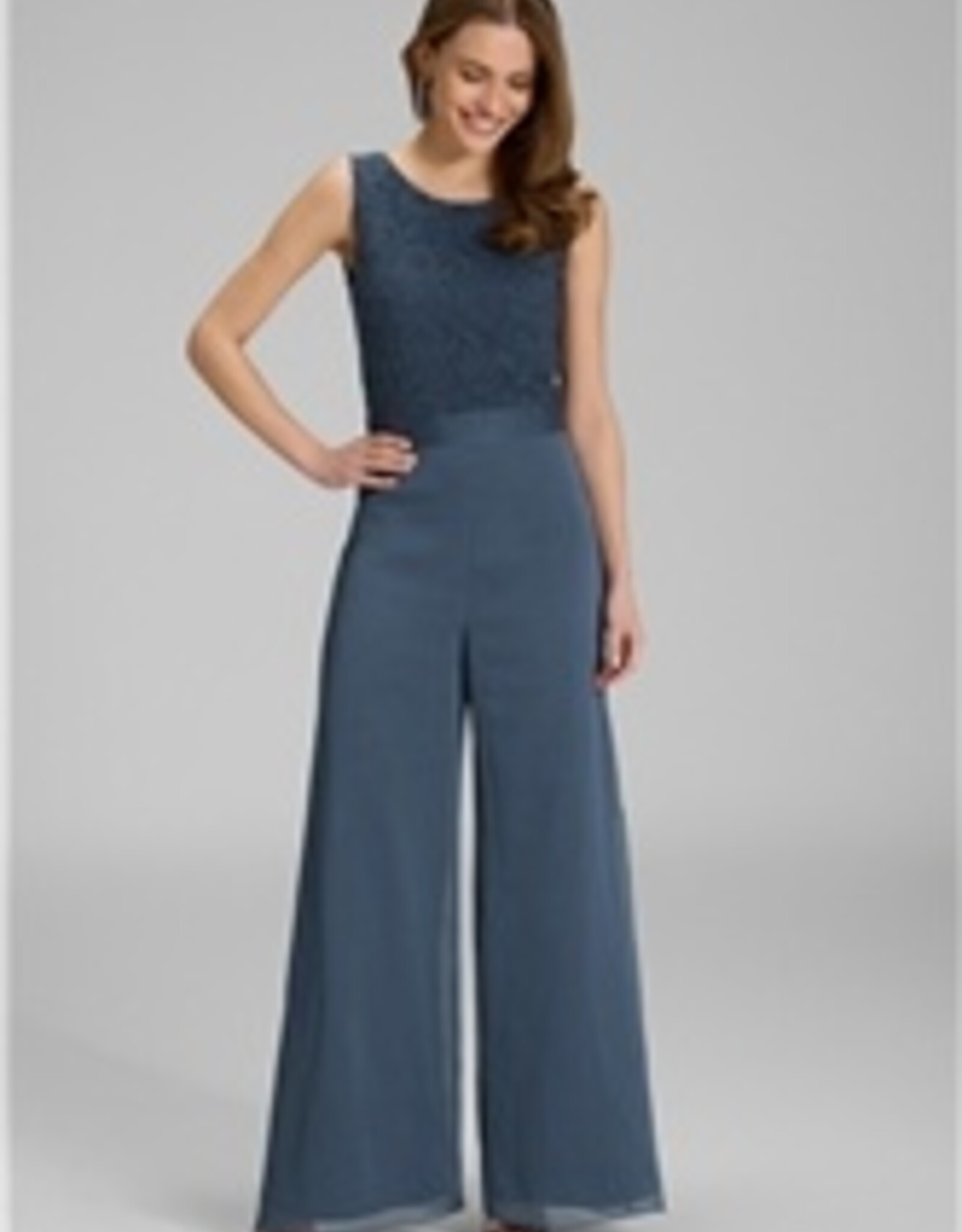 Swing Jumpsuit Moouwloos Kant Voile Timeless Blue