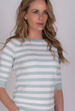 The Clothed Pullover Moscow Ronde Hals Streep Blue Off White