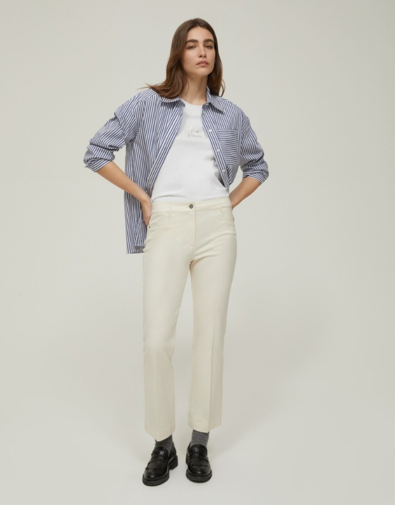 PENNYBLACK Blouse Martina Navy Witte Streep