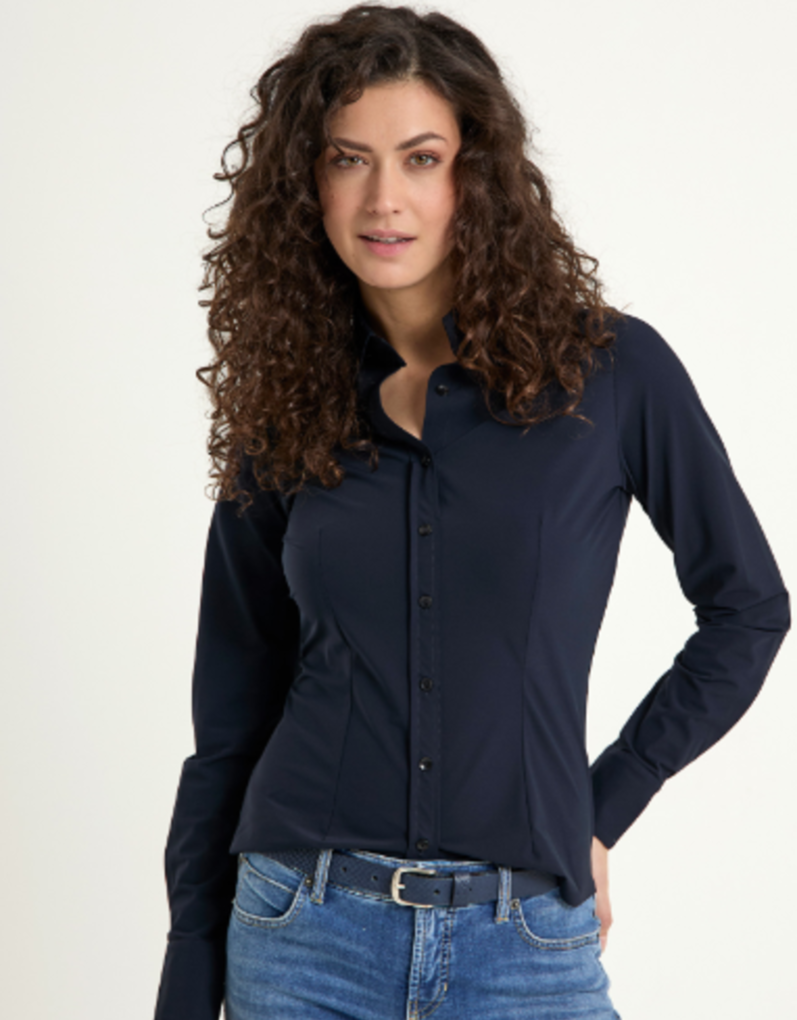 JapanTKY Blouse Ayaka Closed  Dark Blue