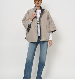 LaSalle Poncho Reversible Taupe/Navy