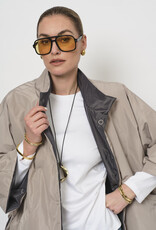 LaSalle Poncho Reversible Taupe/Navy
