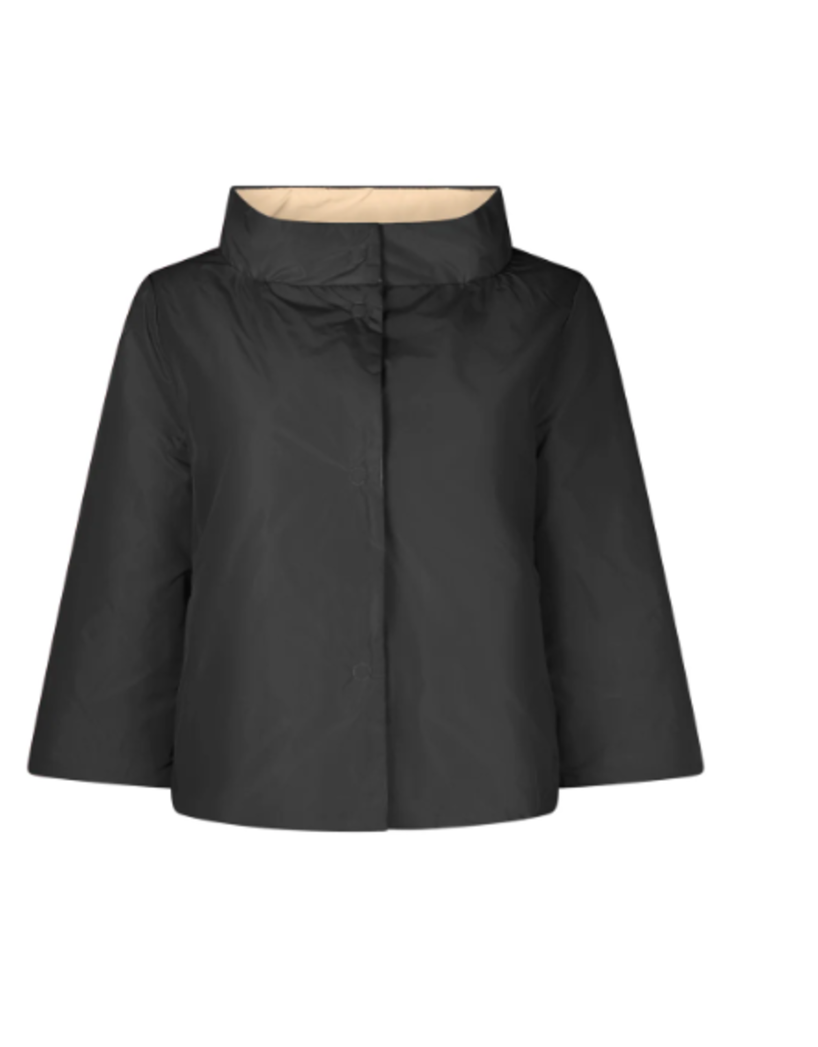 LaSalle Poncho Reversible biscuit/Black