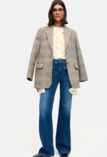 Cambio Aimee Patched Mid Sunny  Wide Leg Jeans