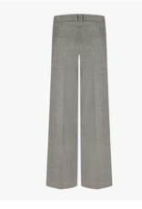 Cambio Pantalon Ashley Sepia Melange Wijde Bandplooi Broek