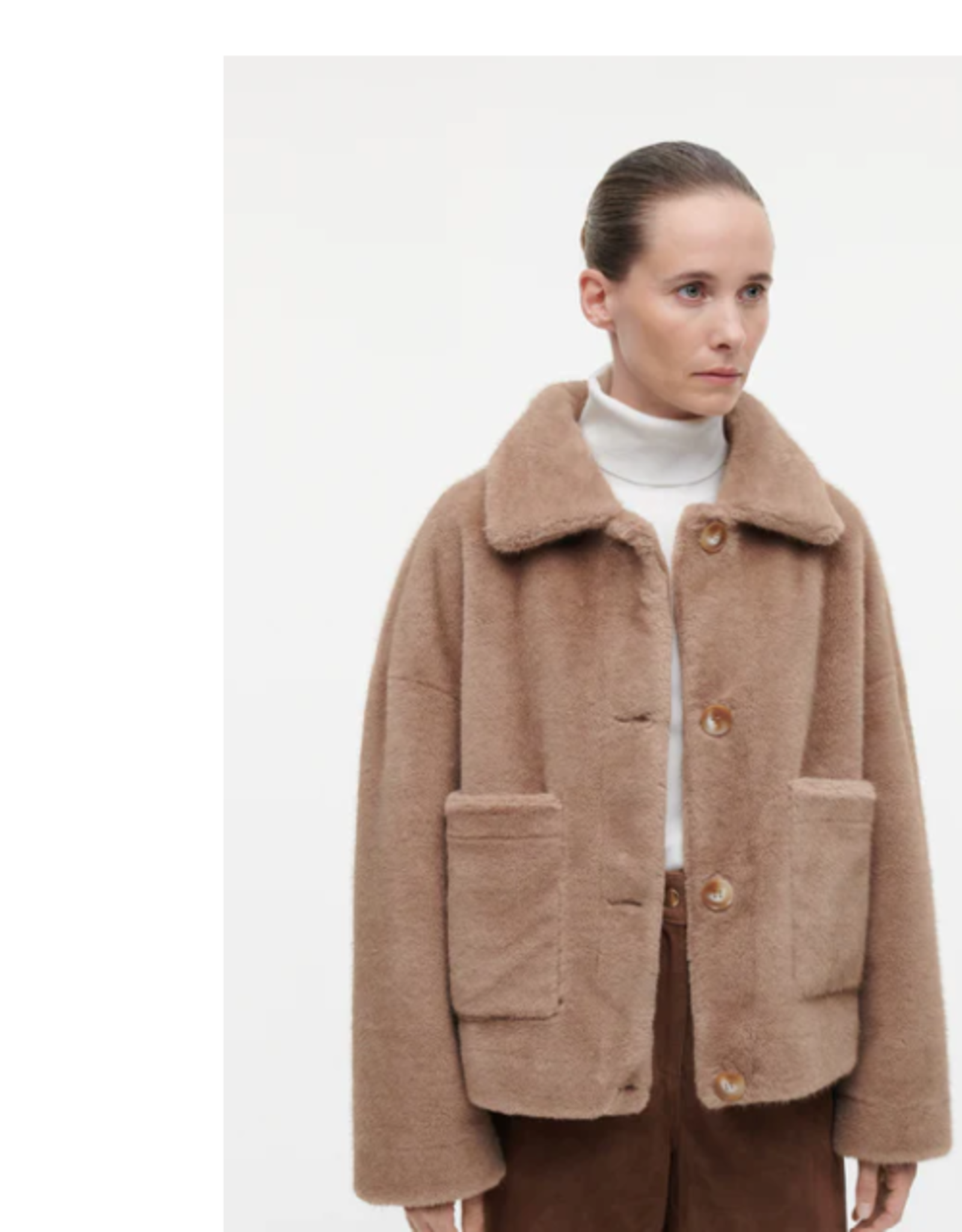 Studio AR Faje Faux Mink Camel