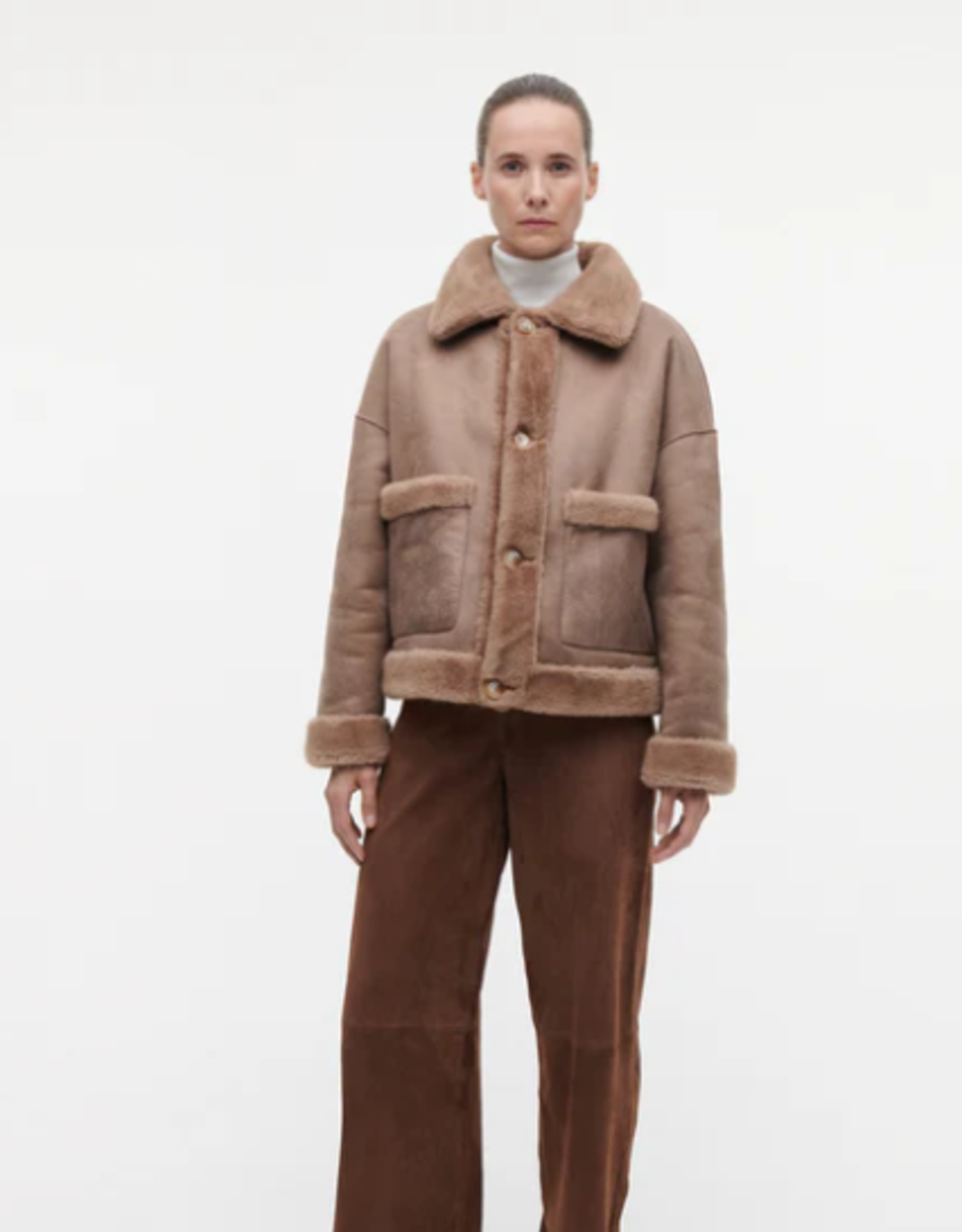 Studio AR Faje Faux Mink Camel
