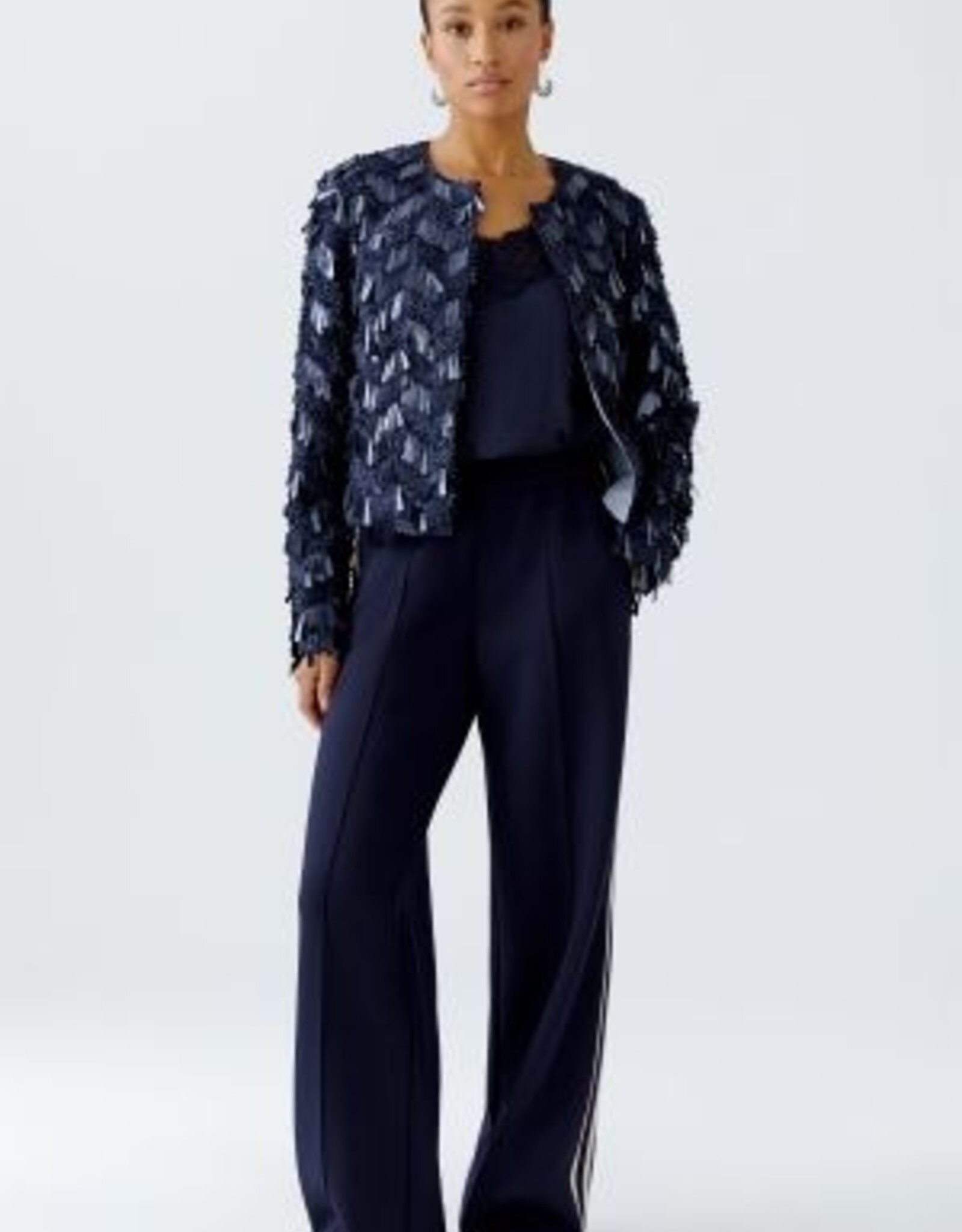 Oui Jacket Pailletten  DK. Blue