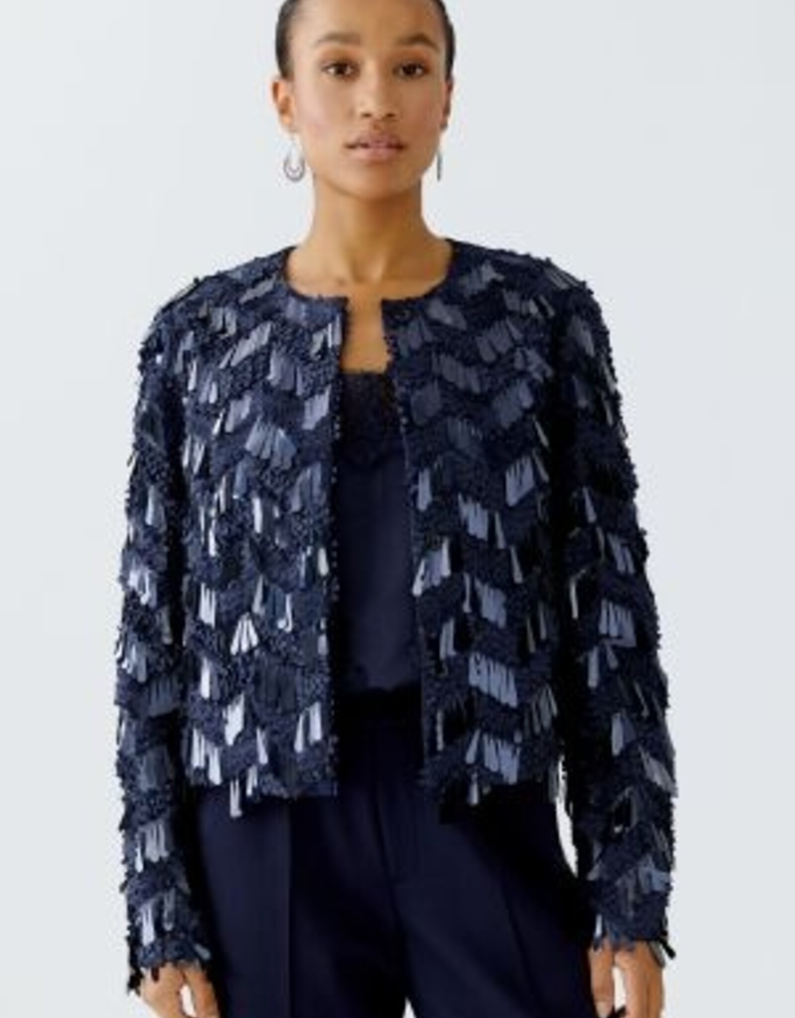 Oui Jacket Pailletten  DK. Blue