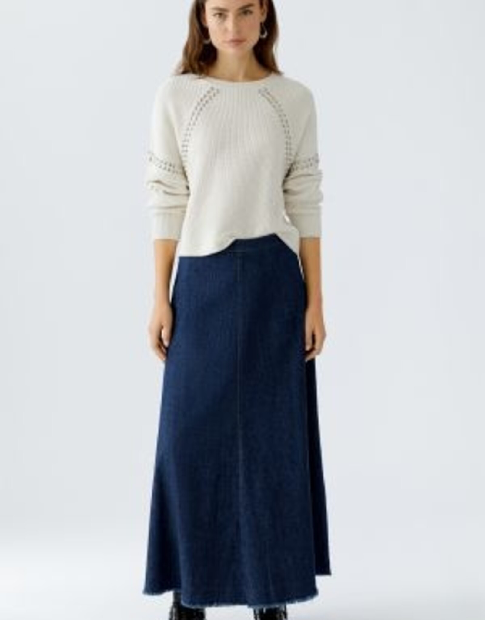 Oui Demin Skirt Raw Demin