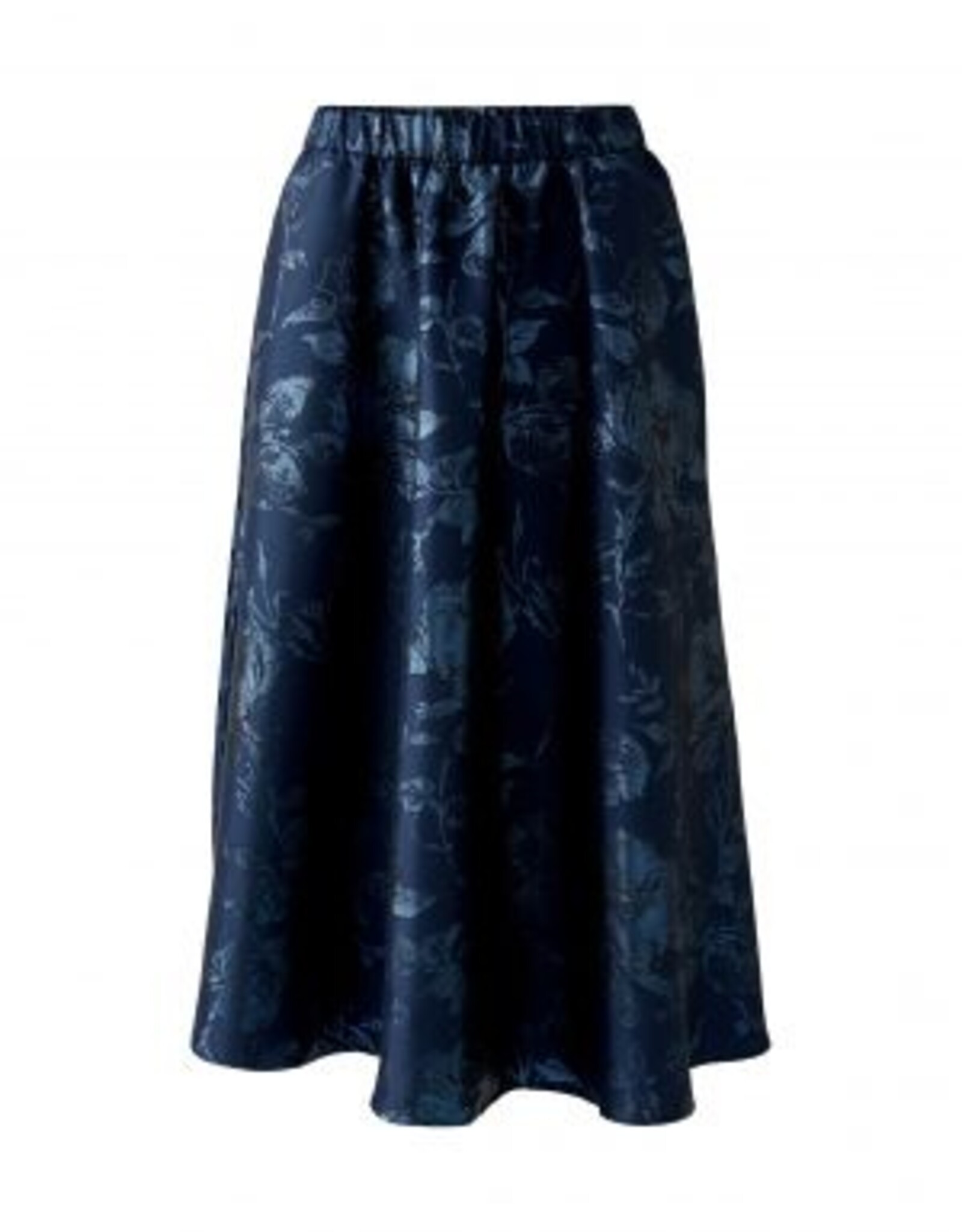 Oui Rok Marine Glans Jacquard Print