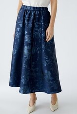 Oui Rok Marine Glans Jacquard Print