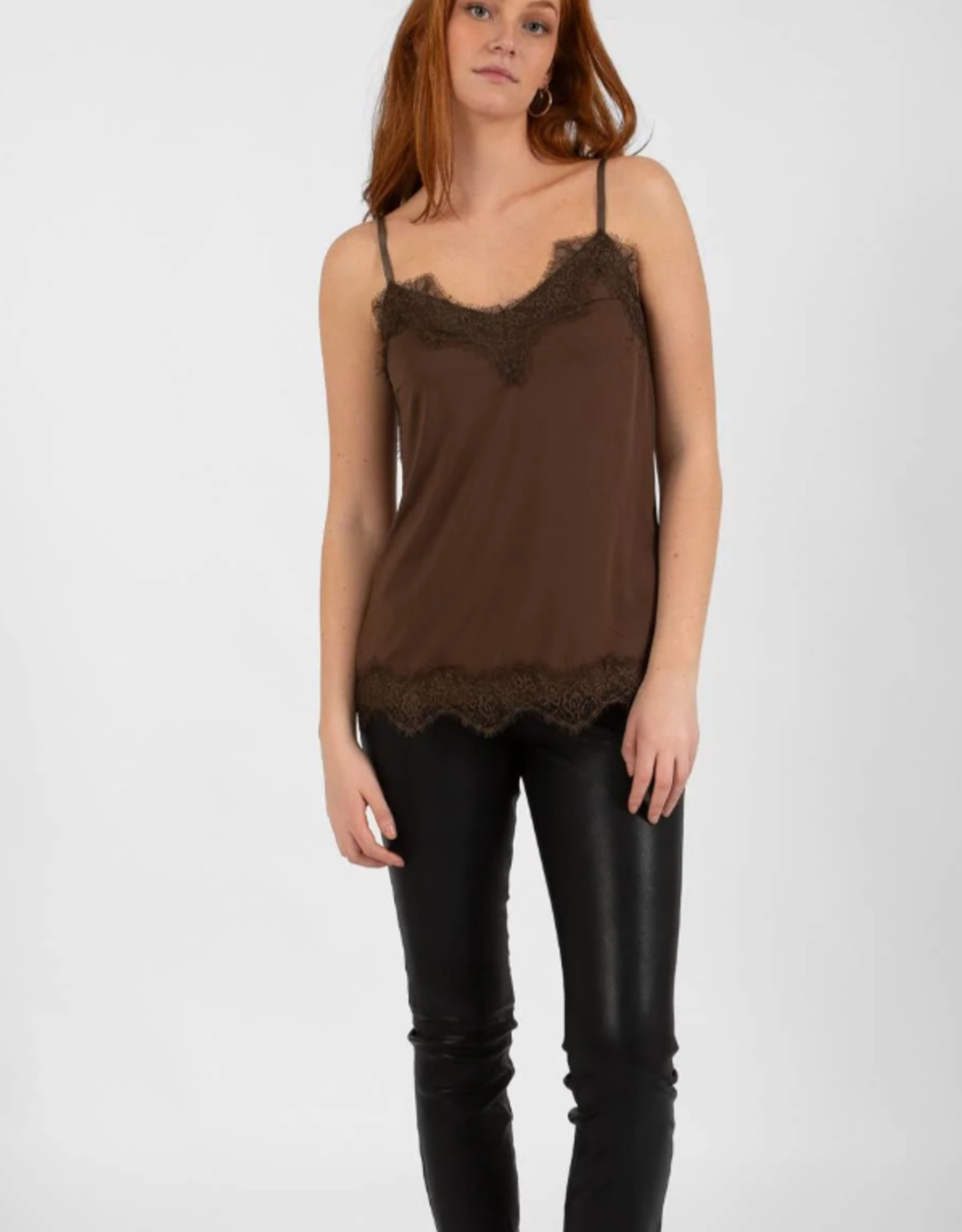 Coster Copenhagen Top Rosie Lace  Chocolat Nut
