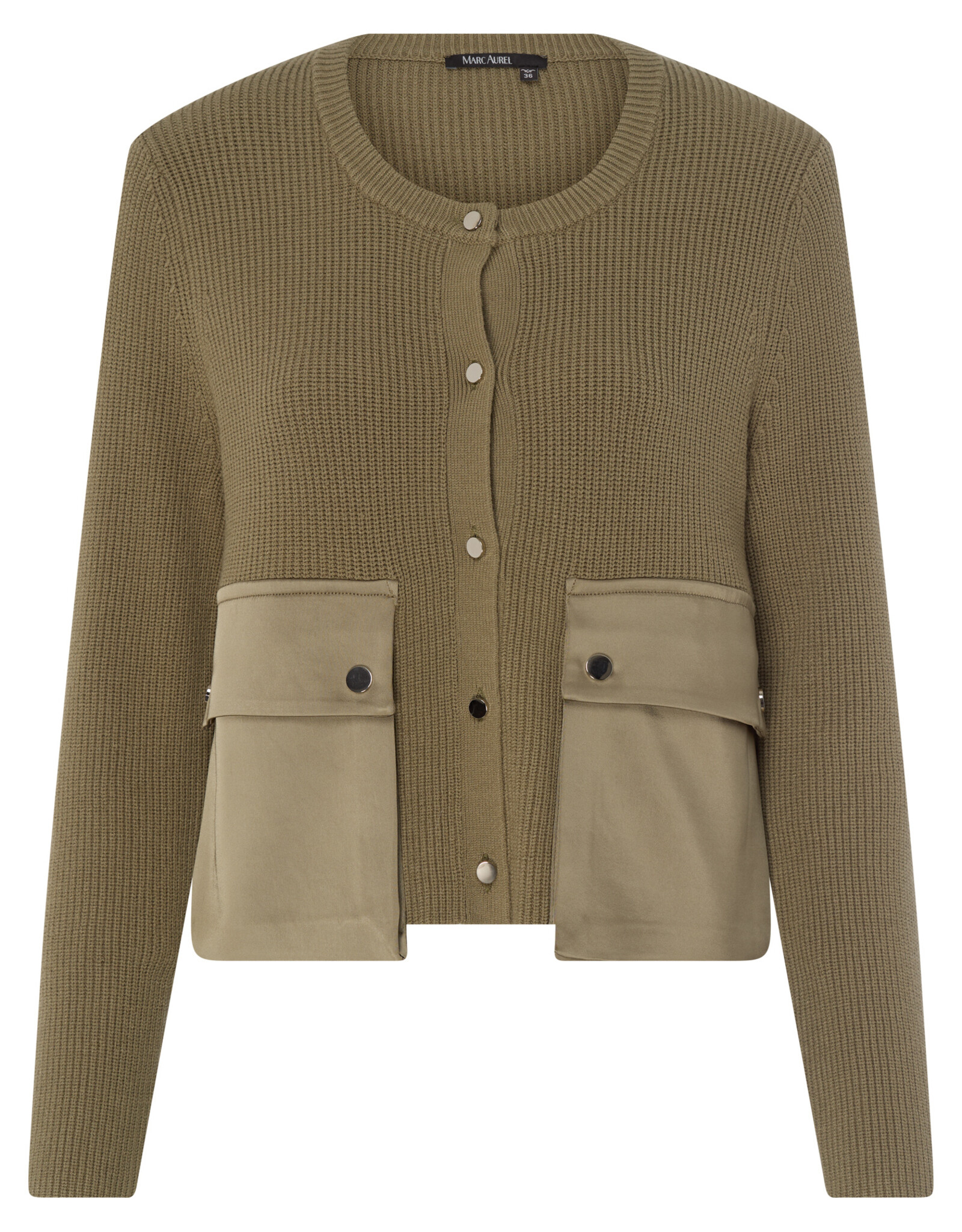 Marc Aurel Vest Khaki Met Satijnen Zak