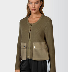 Marc Aurel Vest Khaki Met Satijnen Zak