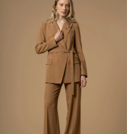 Kocca Blazer Giovita Camel Met Lurex Krijtsteep en Broche
