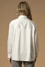 Kocca Blouse  Brandir Bianco Borduursel met zilveren pailletten