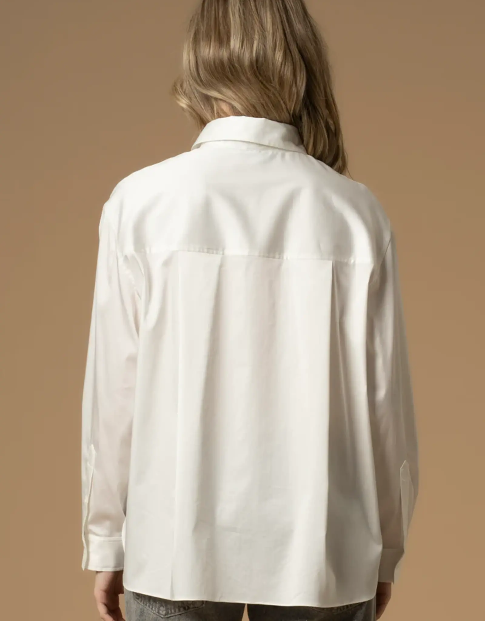 Kocca Blouse  Brandir Bianco Borduursel met zilveren pailletten