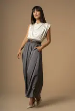 Kocca Skirt Anni Glans Satijn Grijs