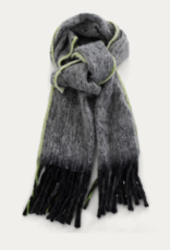 Anna Blue Fringe Shawl Antra Fluor Green