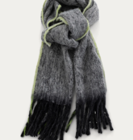 Anna Blue Fringe Shawl Antra Fluor Green