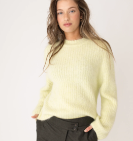 Anna Blue Pullover Desser R Hals Light Fluor Green
