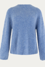 Anna Blue Pullover Desser R Hals Light Denim Bleu