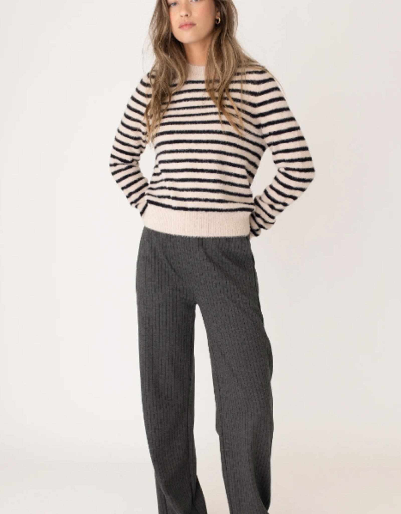 Anna Blue Pantalon  Hobeyly Antra Krijtstreep