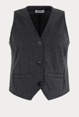 Anna Blue Gilet Vesty Antra Krijtstreep