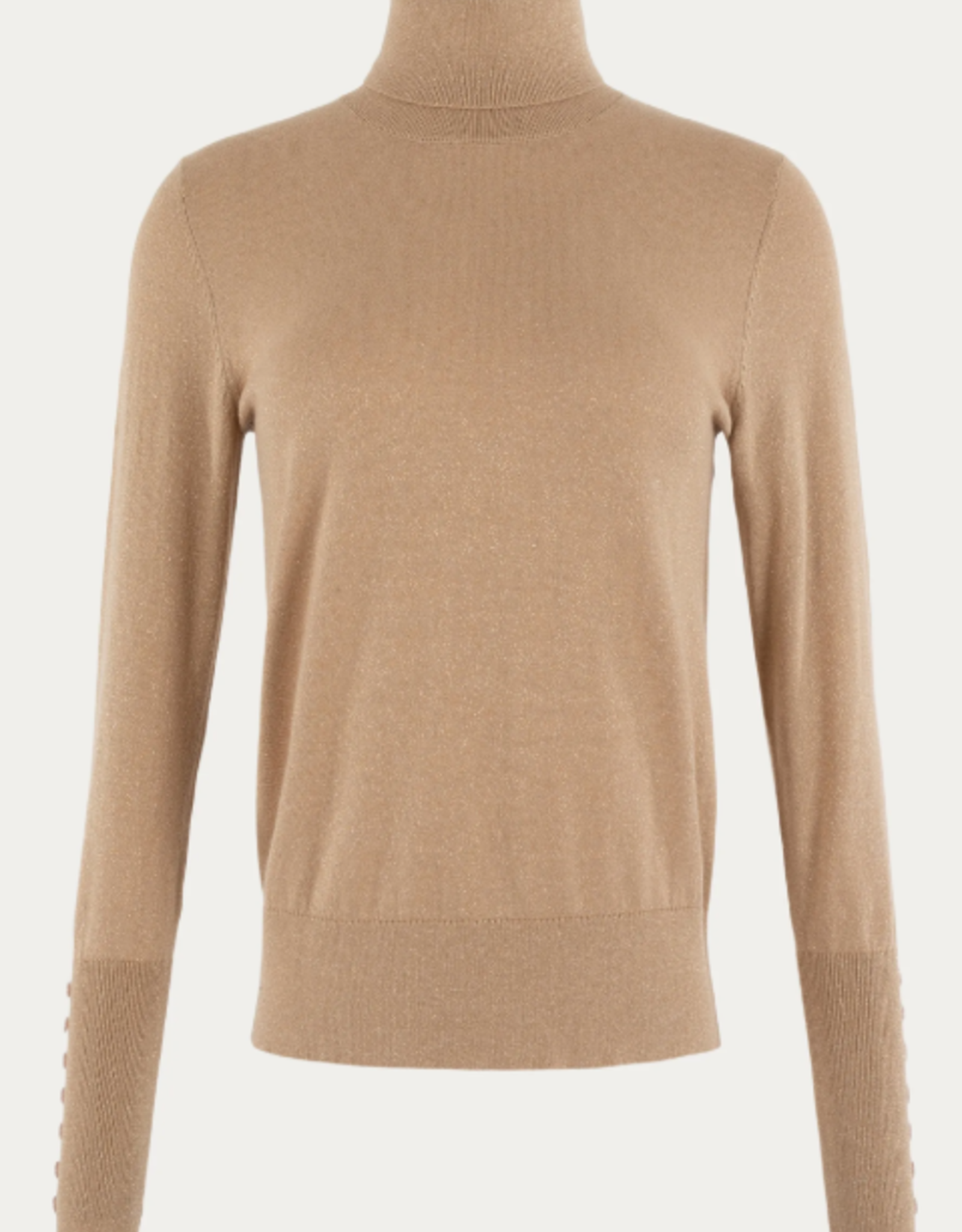 Emotions Pullover Roll.Neck IS Lurex Caramel